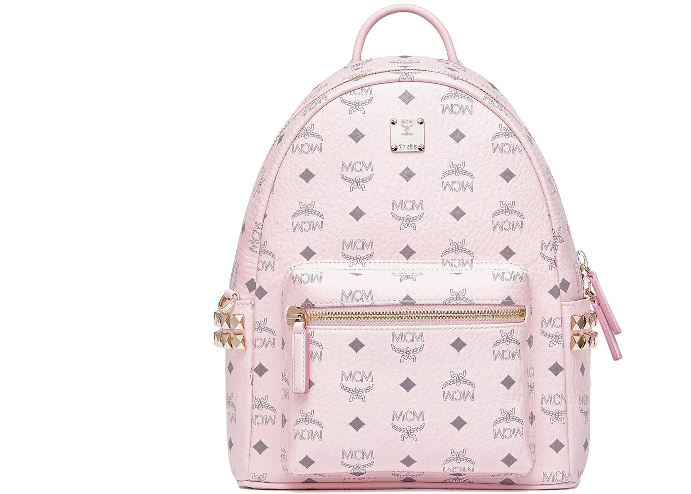 MCM Stark Side Studs Backpack Small Powder Pink