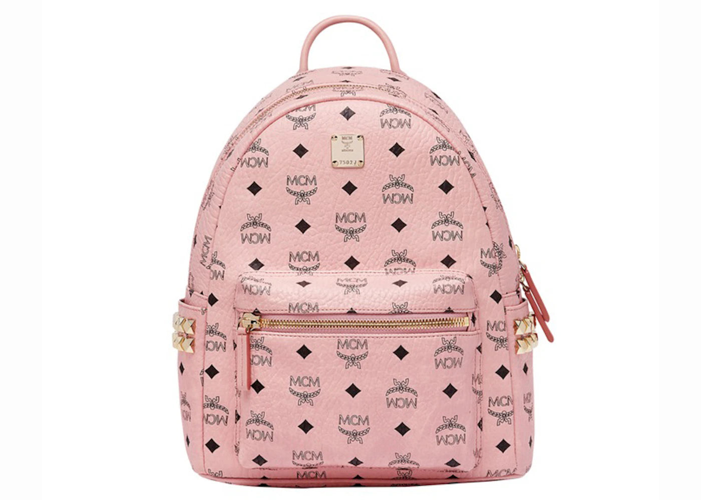 MCM Stark Side Studs Backpack Visetos Small Soft Pink