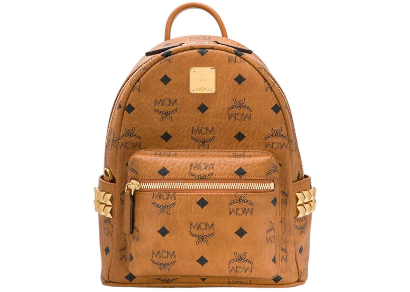 MCM Stark Vi Mini Backpack Cognac