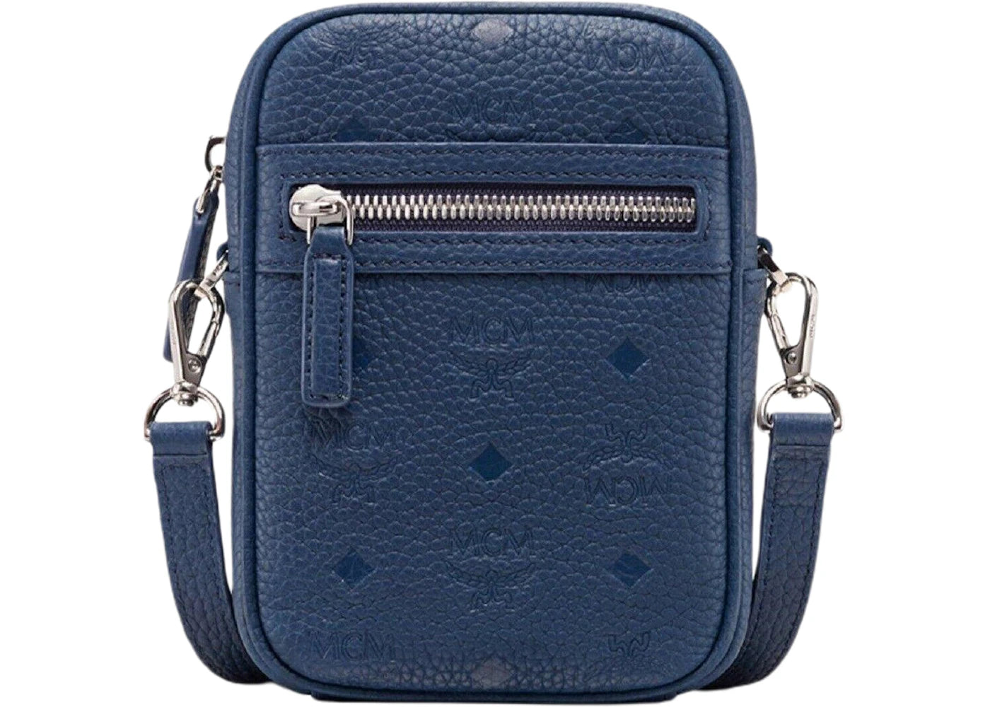 MCM Tivitat Crossbody Sling Bag Mini Monogram Blue