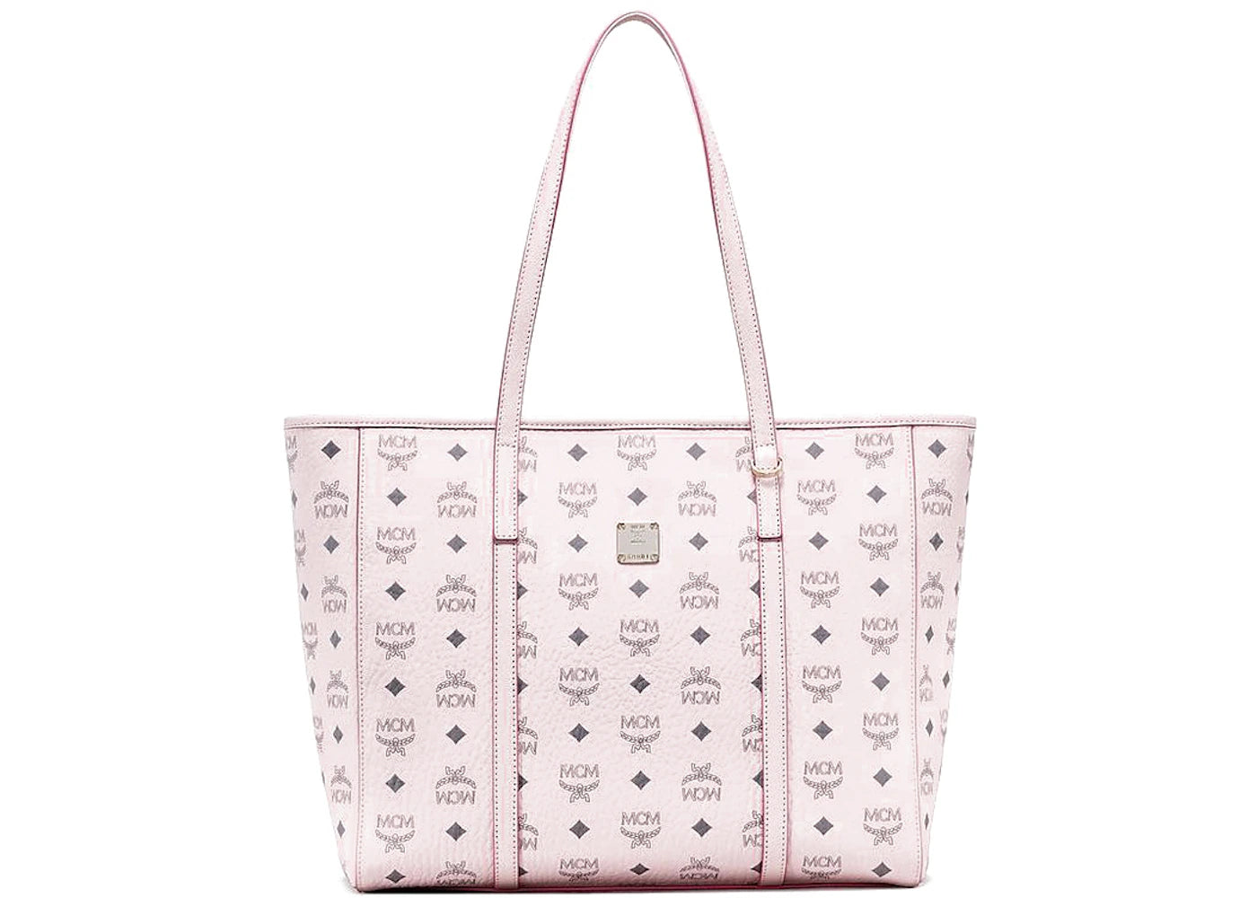 MCM Toni E/W Shopper Tote Medium Visetos Powder Pink