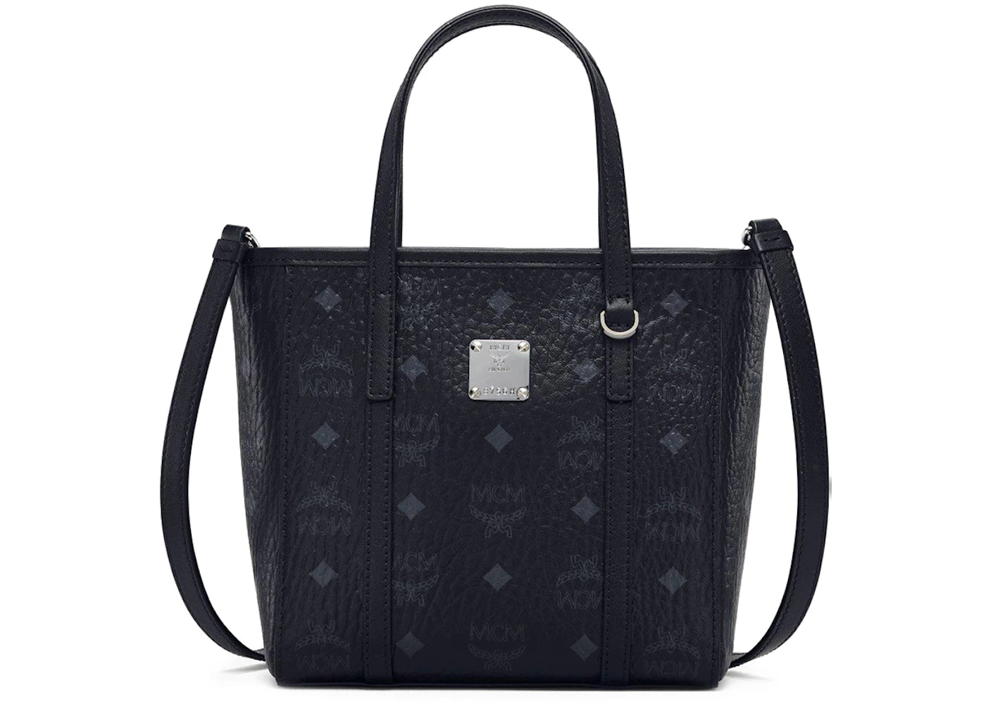 MCM Toni Shopper Mini Visetos Black