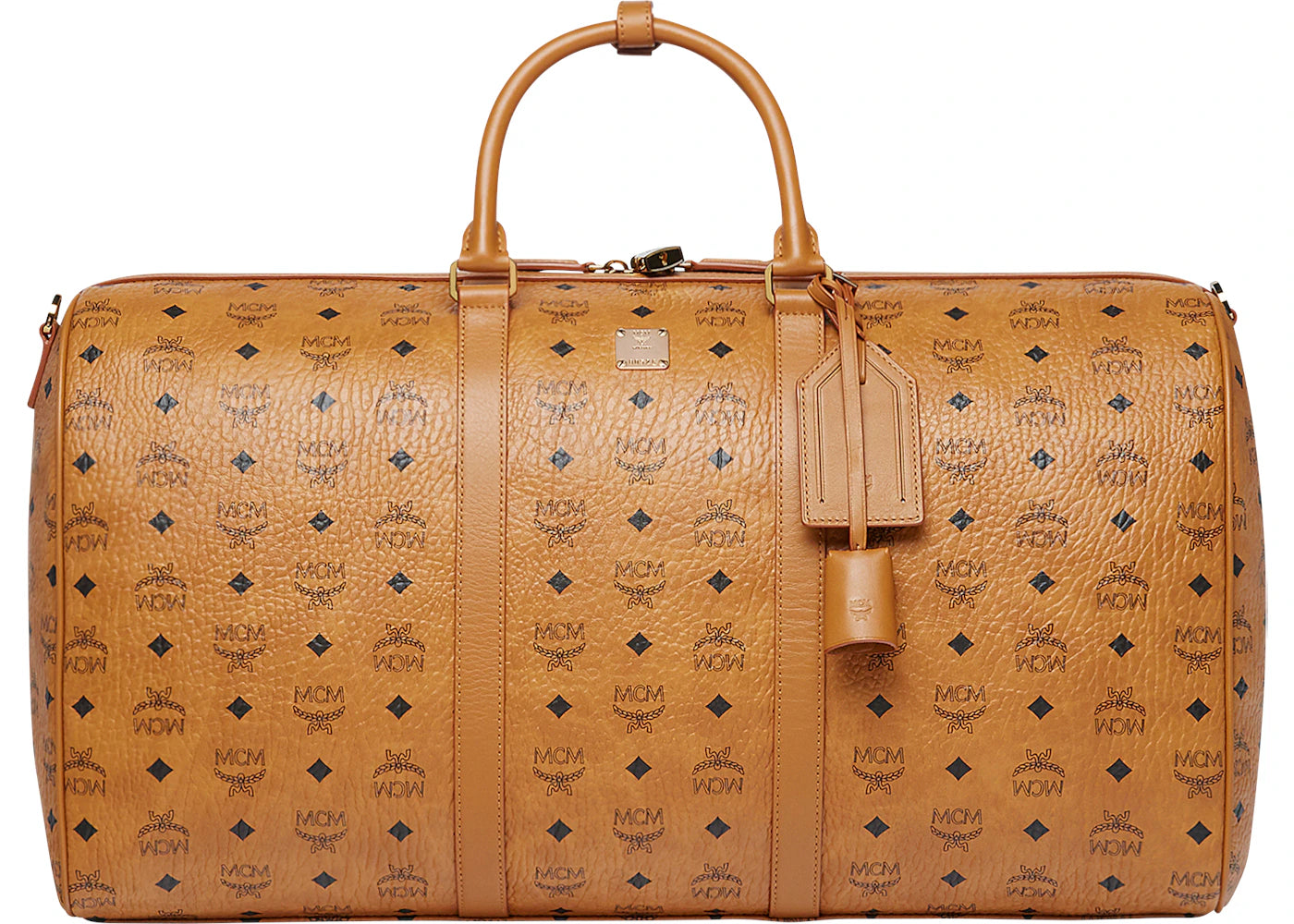 MCM Traveler Weekender Visetos X-Large Cognac