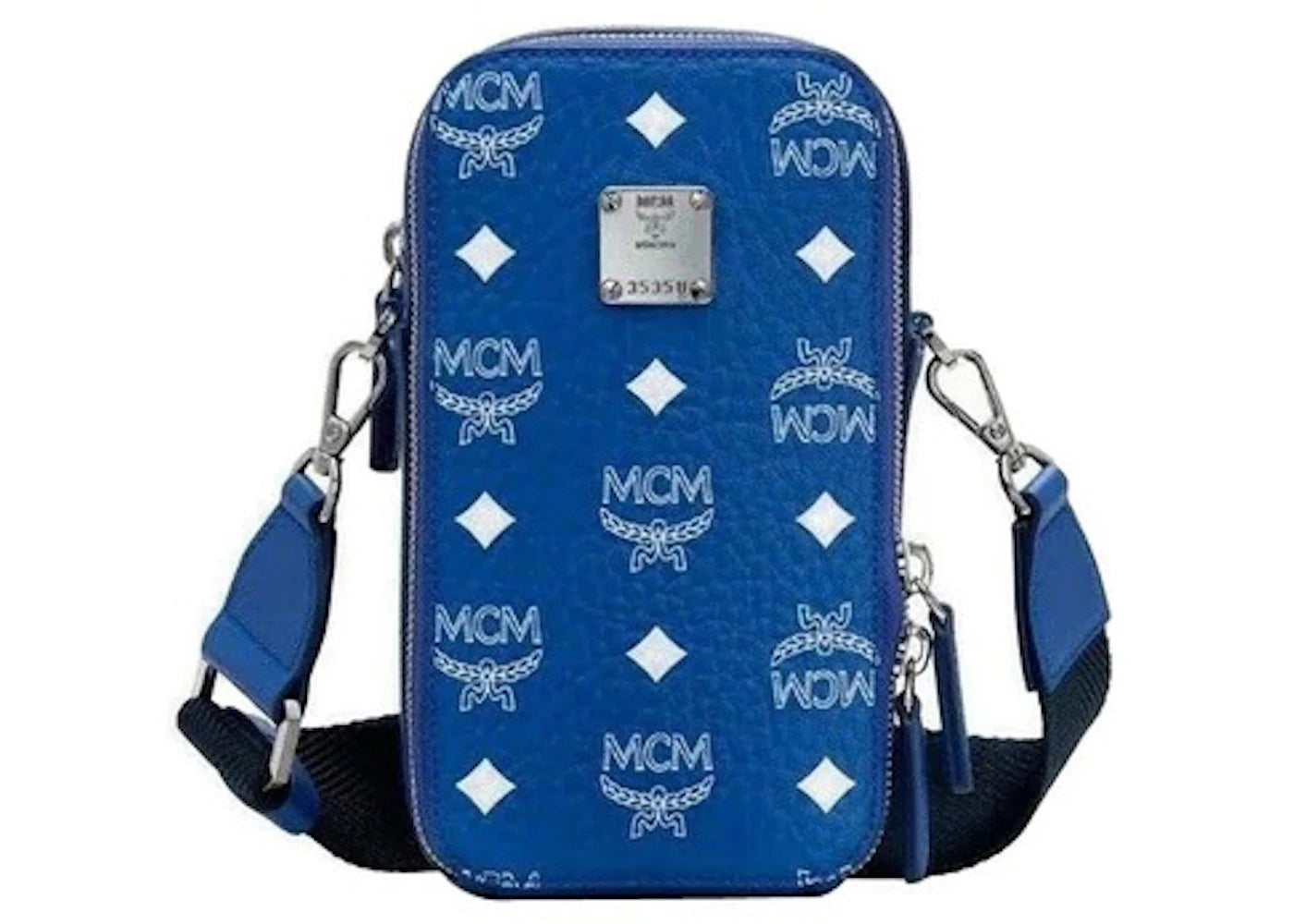 MCM Visetos Crossbody Camera Bag Blue/White