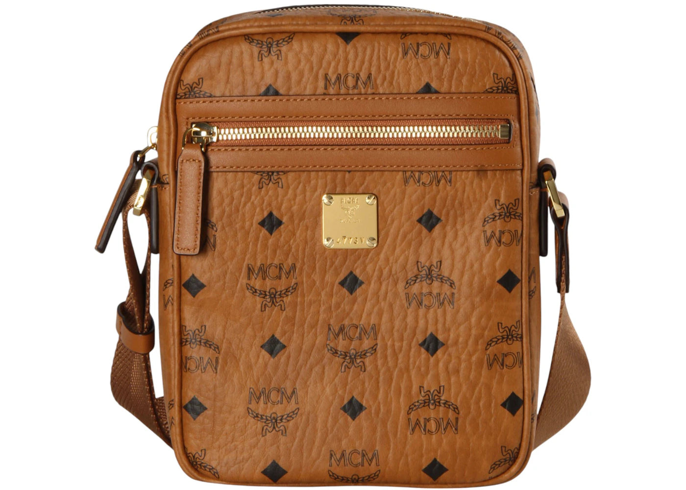 MCM Visetos Motif Classic Messenger Crossbody Bag Brown