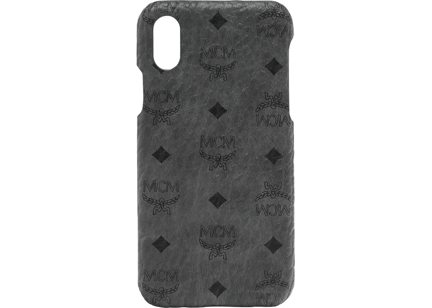 MCM iPhone X Case Monogram Visetos Original Phantom Grey