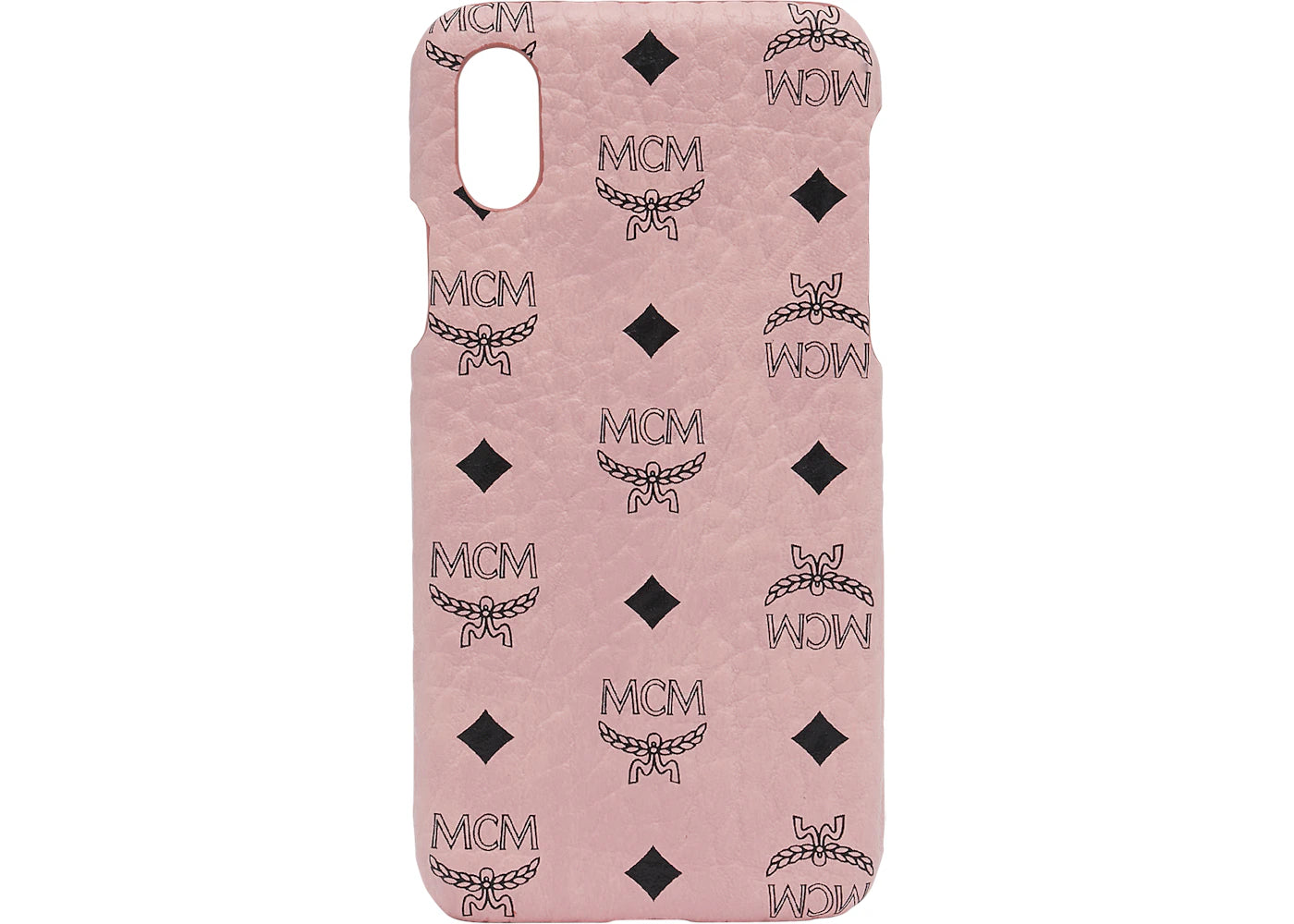 MCM iPhone X Case Monogram Visetos Original Pink