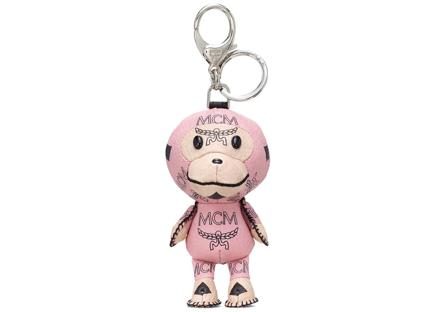 MCM x BAPE Baby Milo Charm Visetos Soft Pink