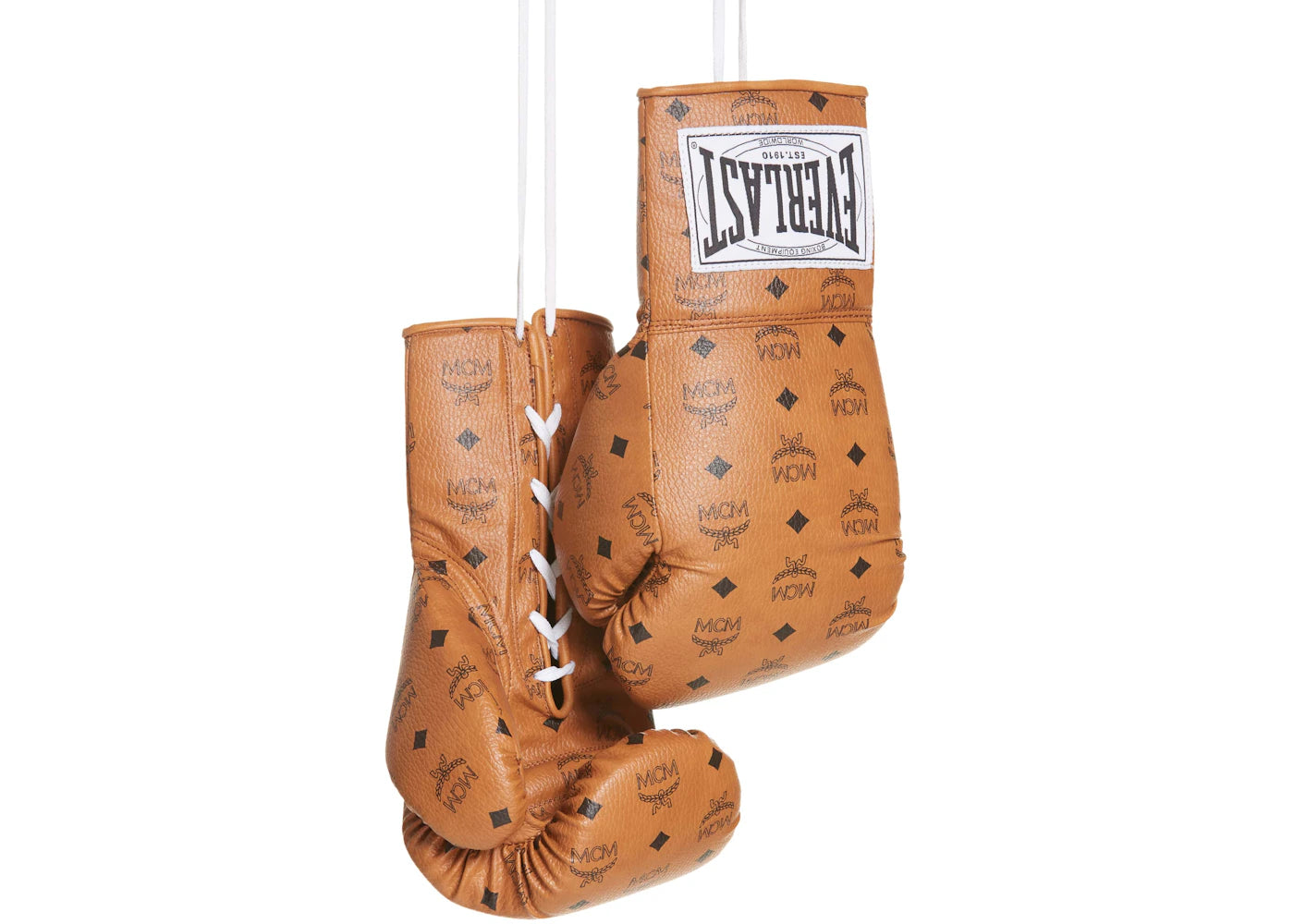 MCM x Everlast Powerlock Gloves Lace Visetos Nordstrom Exclusive Cognac