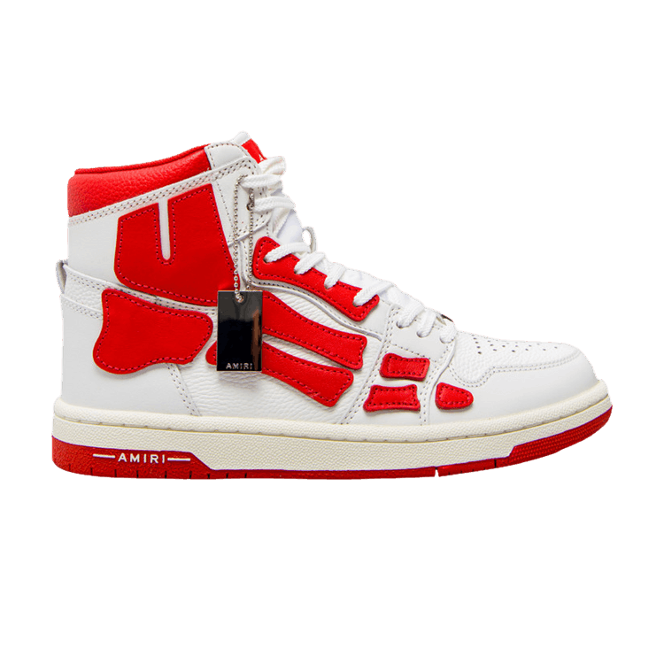 AMIRI Skel Panelled High Top White Red