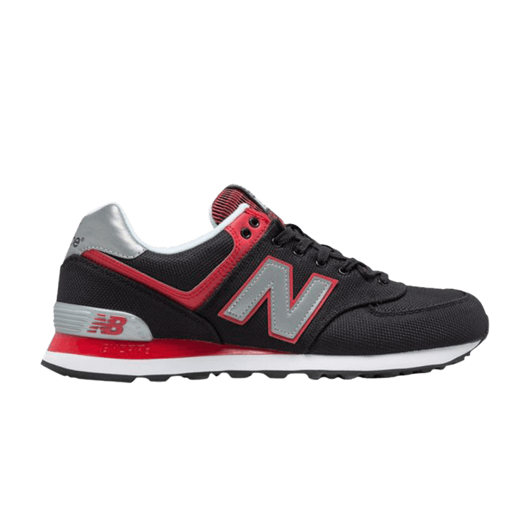 New Balance 574 Black Red Silver