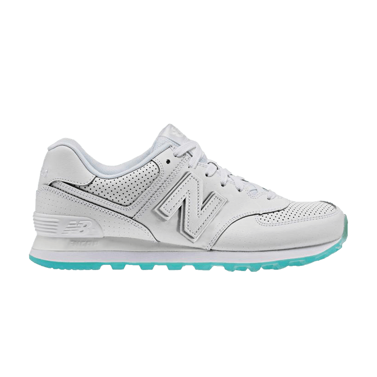 New Balance 574 Perforated White Green