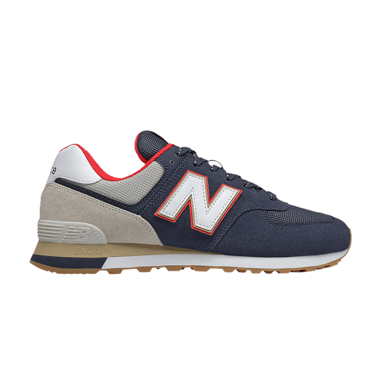 New Balance 574 Navy Energy Red