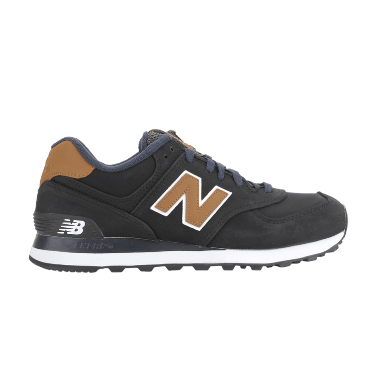 New Balance 574 Lux Black Tan Navy