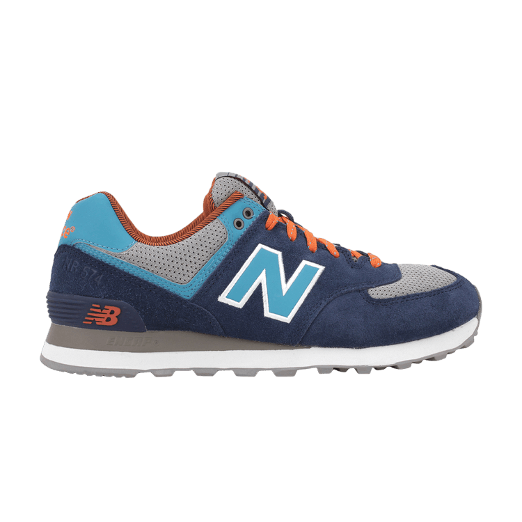 New Balance 574 Out East Cadet Blue Orange Tan