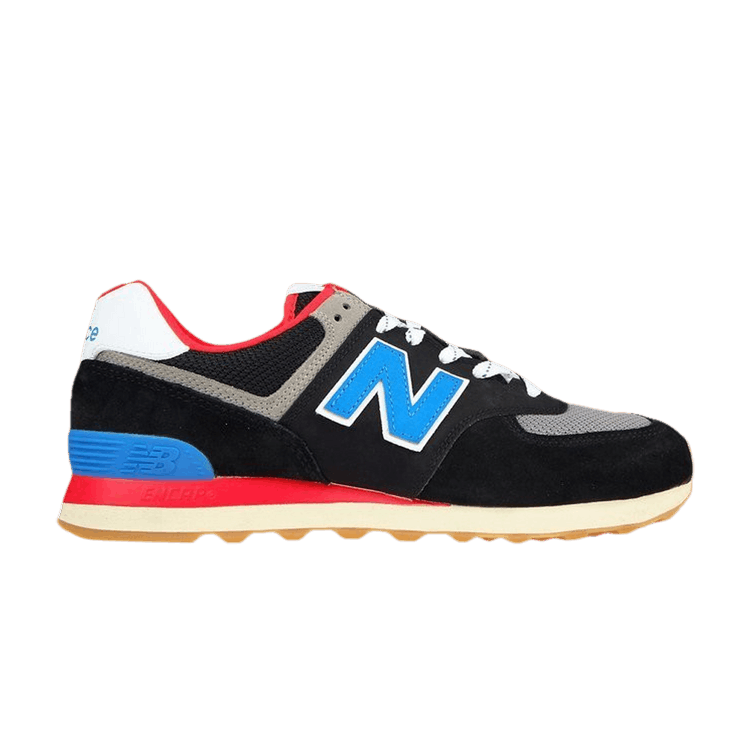 New Balance 574 Black Blue Red