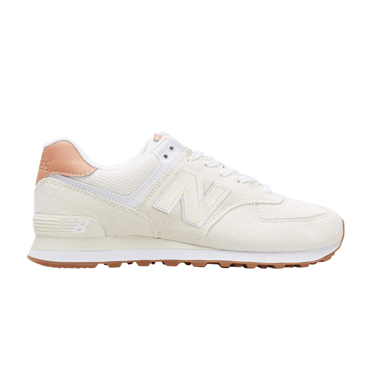 New Balance 574 Ecru Tint White Mahogany