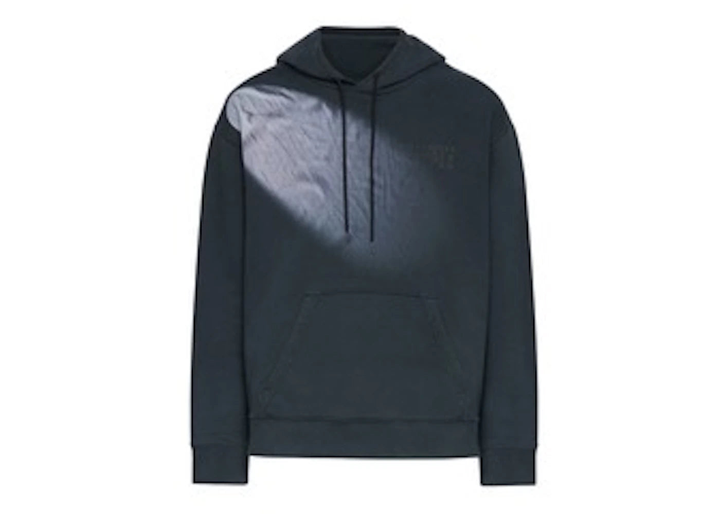 MM6 Faded Logo Embroidered Hoodie Washed Black