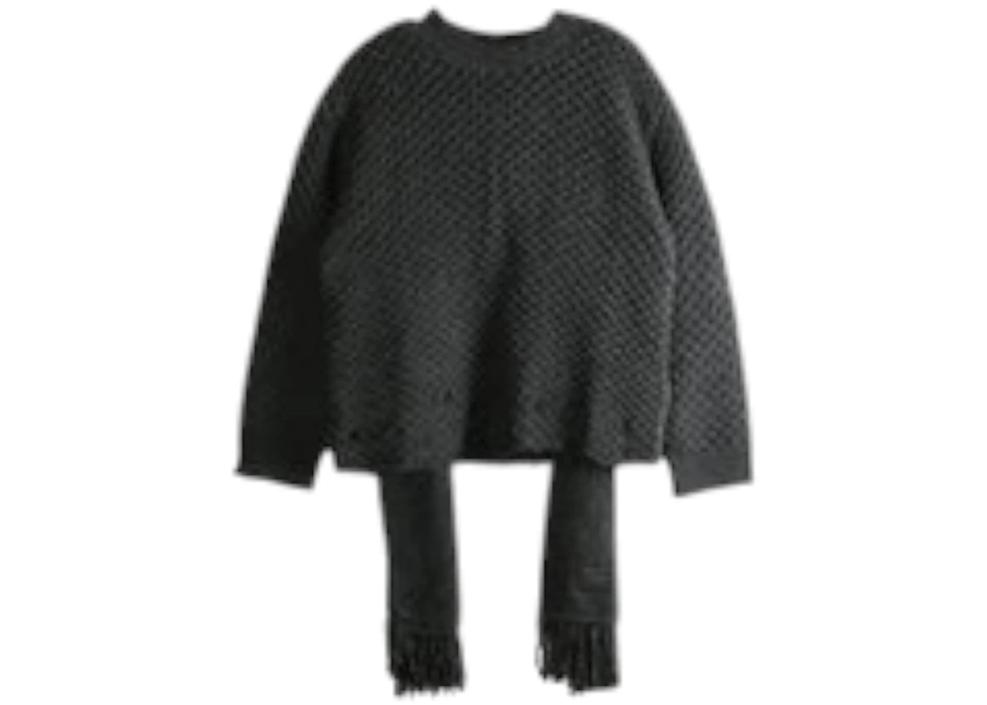 MM6 Knit Scarf Dark Grey Melange