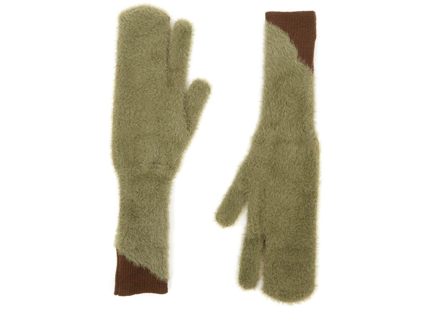 MM6 Wool Blend Gloves Moss