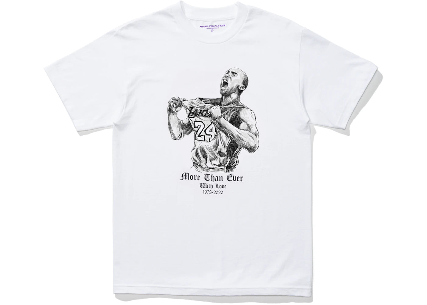 MORE THAN EVER Kobe Bryant Tribute T-Shirt White