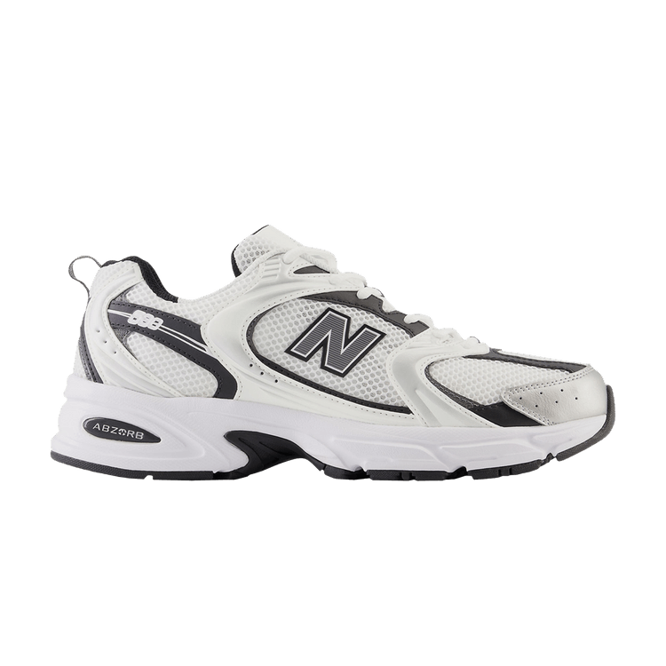 New Balance 530 White Silver Metallic Black