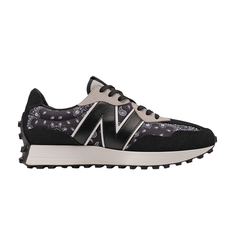 New Balance 327 Black White Paisley