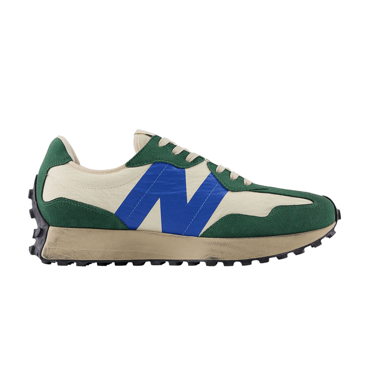 New Balance 327 Forest Green Serene Blue Vintage Worn