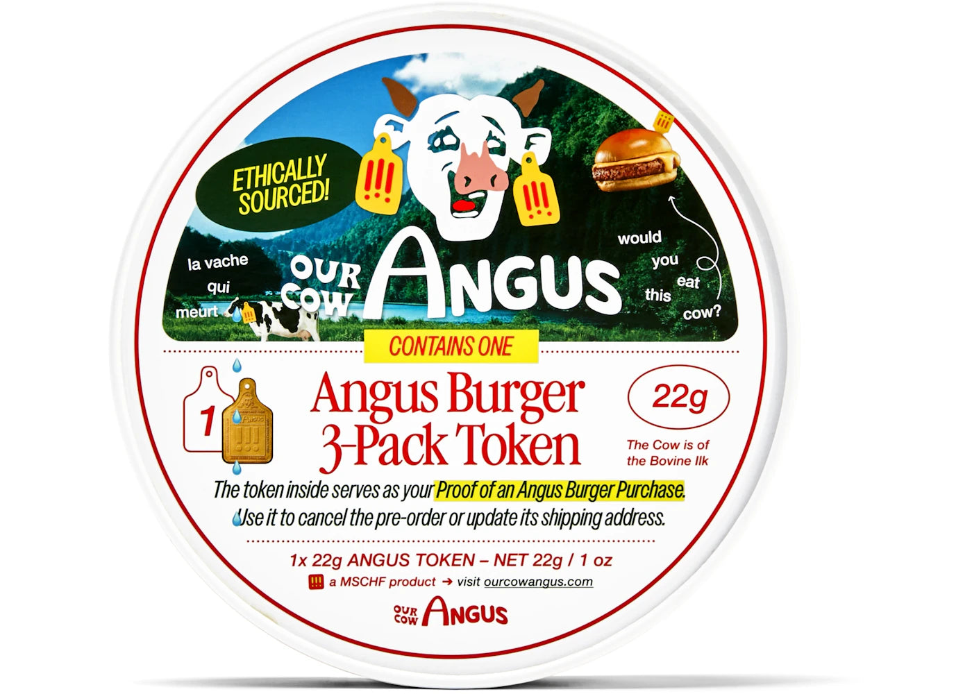 MSCHF "Our Cow Angus" Burger 3-Pack Token