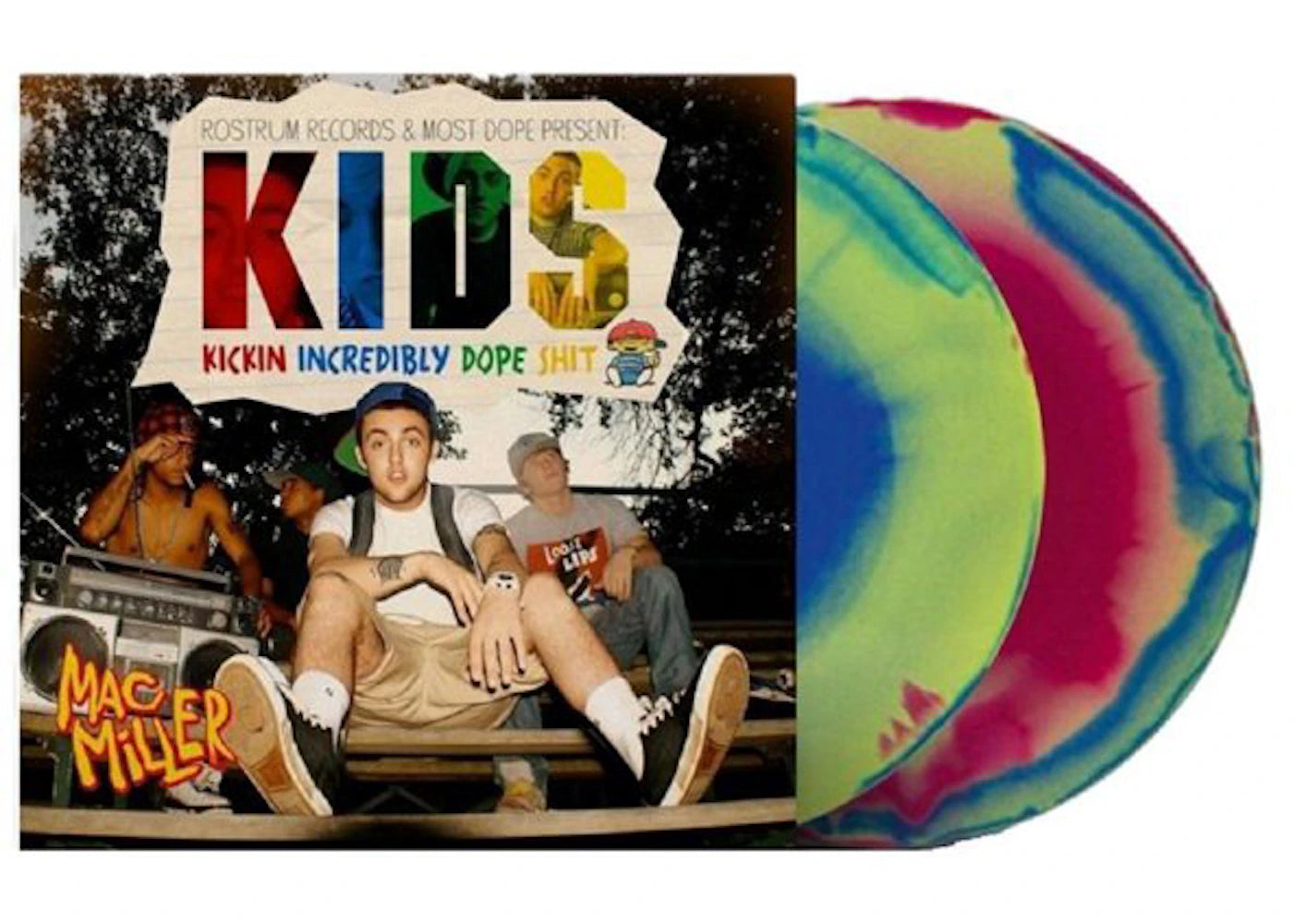 Mac Miller K.I.D.S. 2XLP Vinyl Red/Blue/Green Swirl