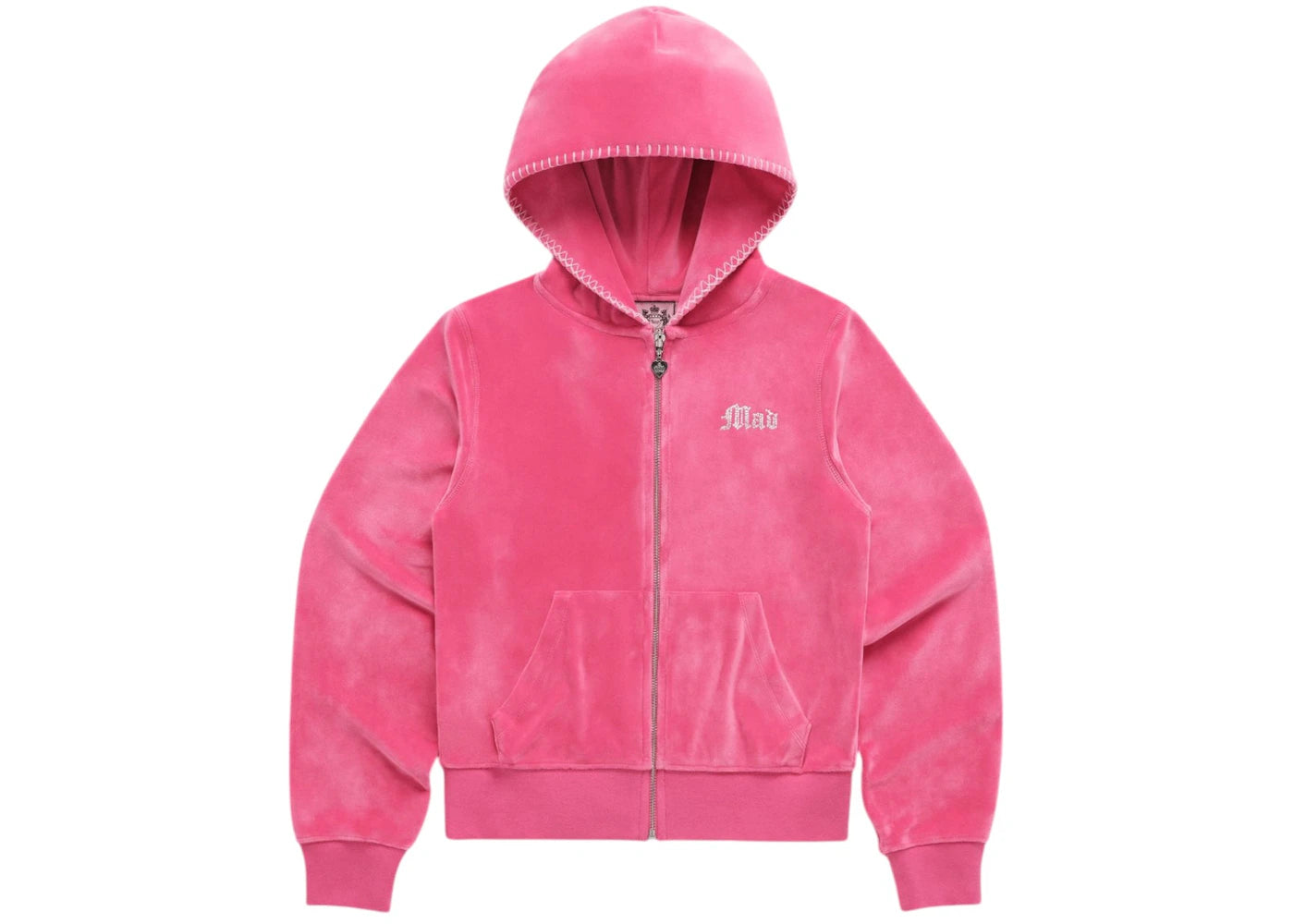 Madhappy x Juicy Couture Bling Velour Zip Up Hot Pink