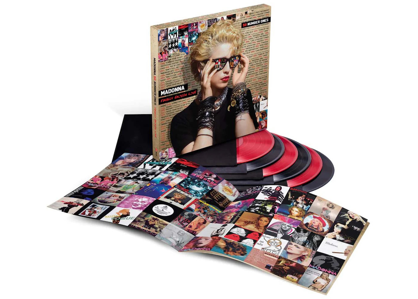 Madonna Finally Enough Love: 50 Number Ones 6XLP Vinyl Boxset Black/Red