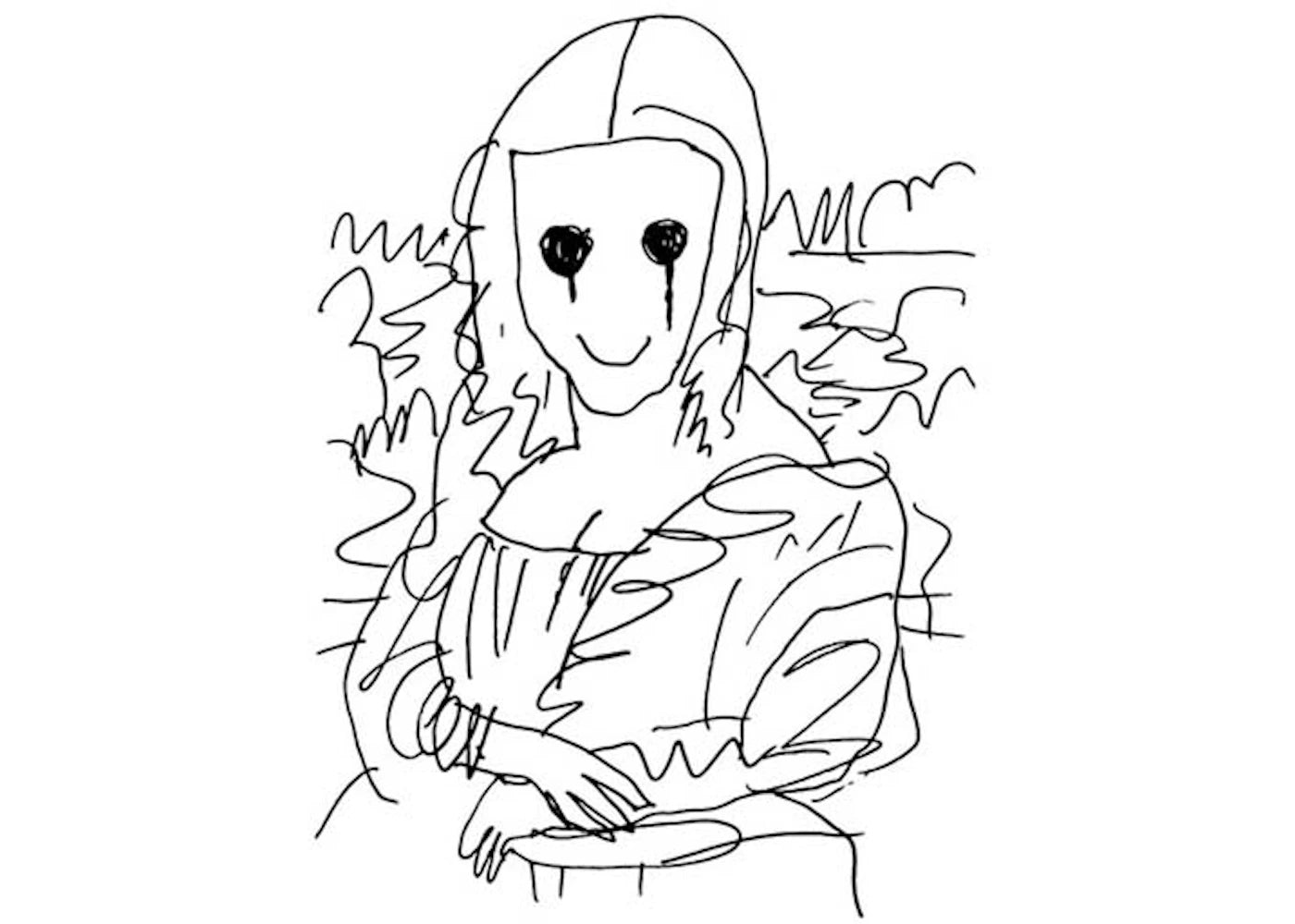 Madsaki Coffee Break Drawing of Mona Lisa Print (Signed, Edition of 100)