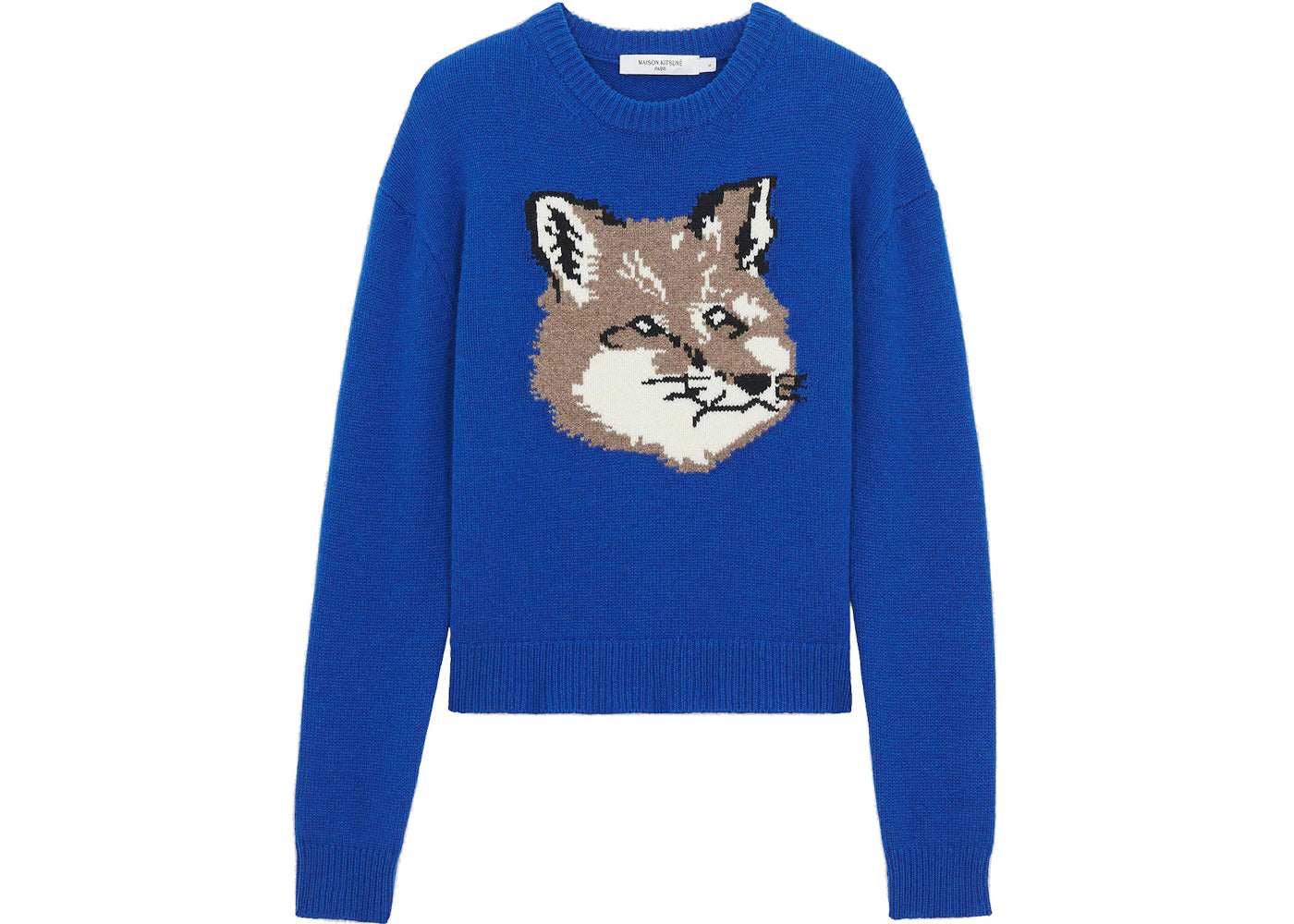 Maison Kitsune Big Fox Head Pullover Royal Blue