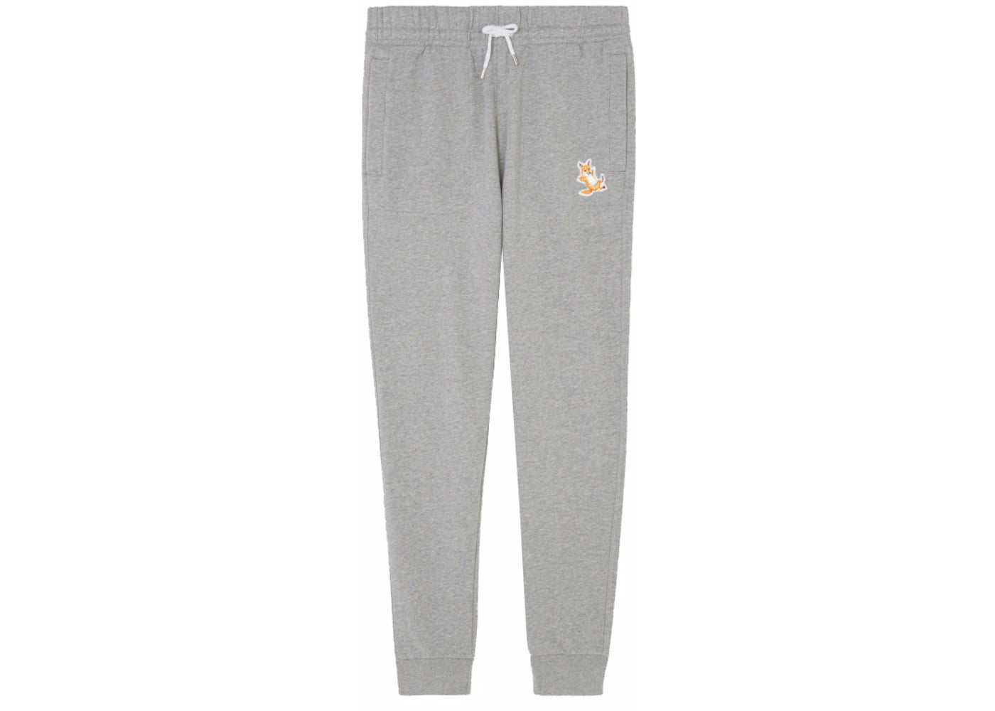 Maison Kitsune Chillax Fox Patch Classic Jog Pants Grey Melange