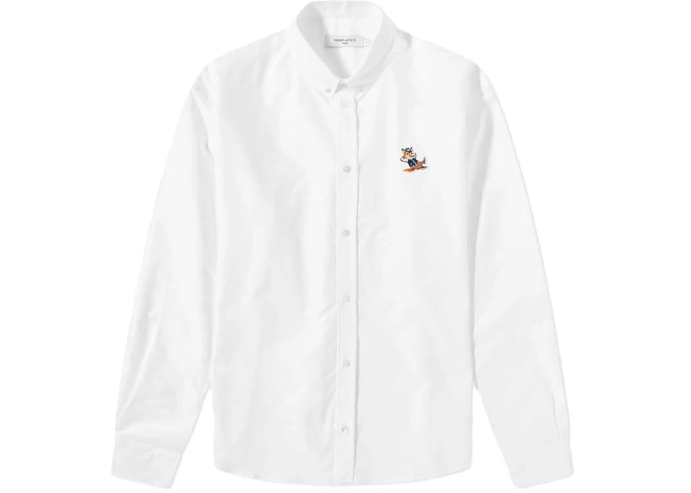Maison Kitsune Dressed Fox Patch Relaxed Shirt White