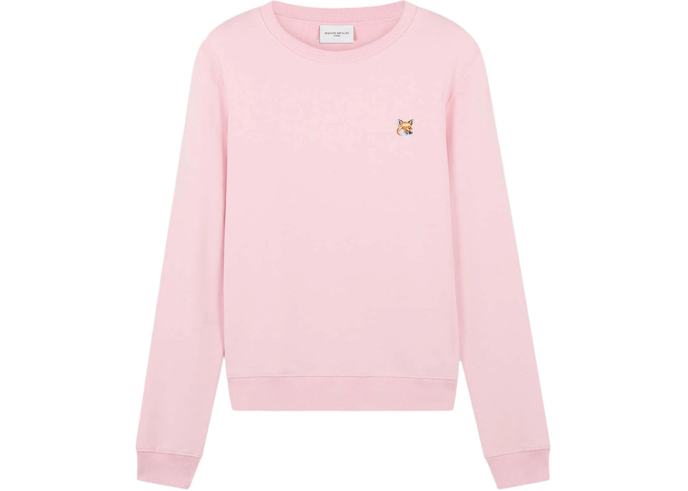 Maison Kitsune Fox Head Patch Regular Sweatshirt Pale Pink