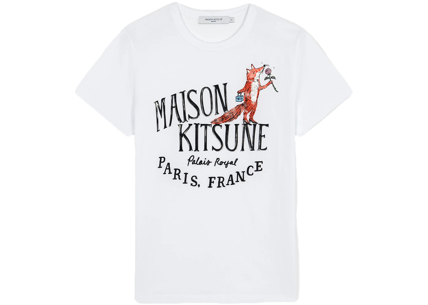 Maison Kitsune Oly Palais Royal Rose Classic T-shirt White
