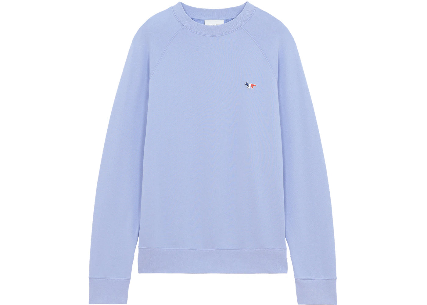 Maison Kitsune Tricolor Fox Patch Clean Sweatshirt Provencal Blue
