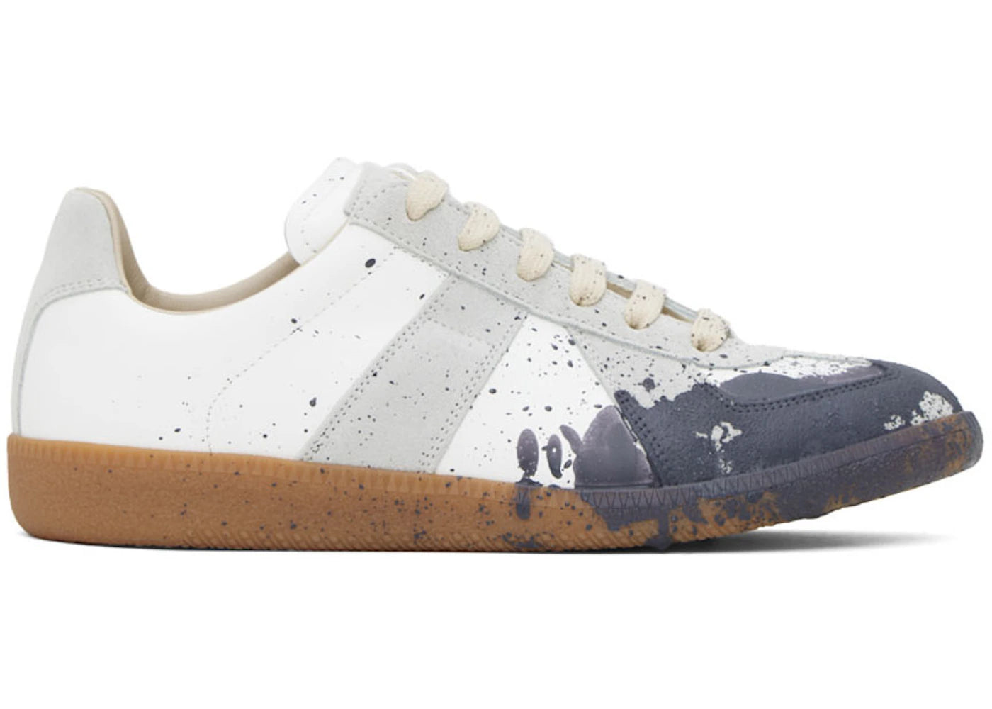 Maison Margiela Paint Replica German Army Trainer (GAT) White Pewter
