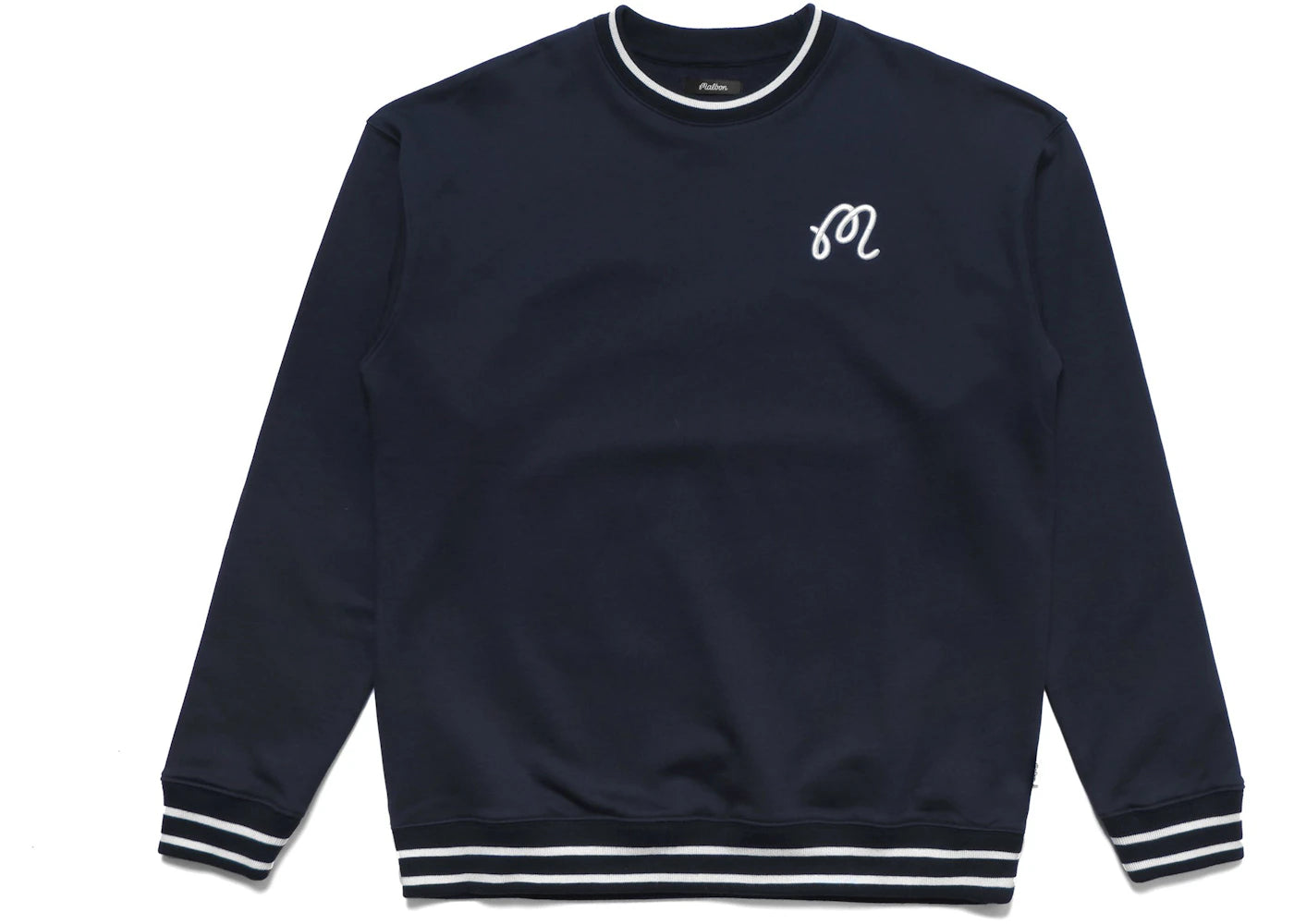 Malbon Golf M Script Crewneck Navy