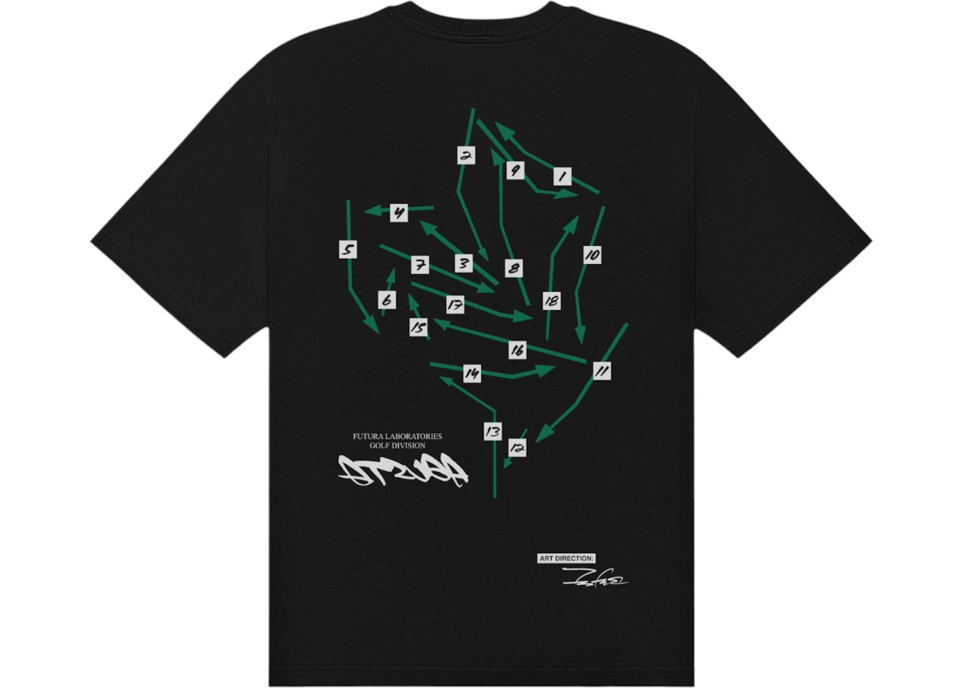 Malbon Golf x Futura Atsuga Tee Black