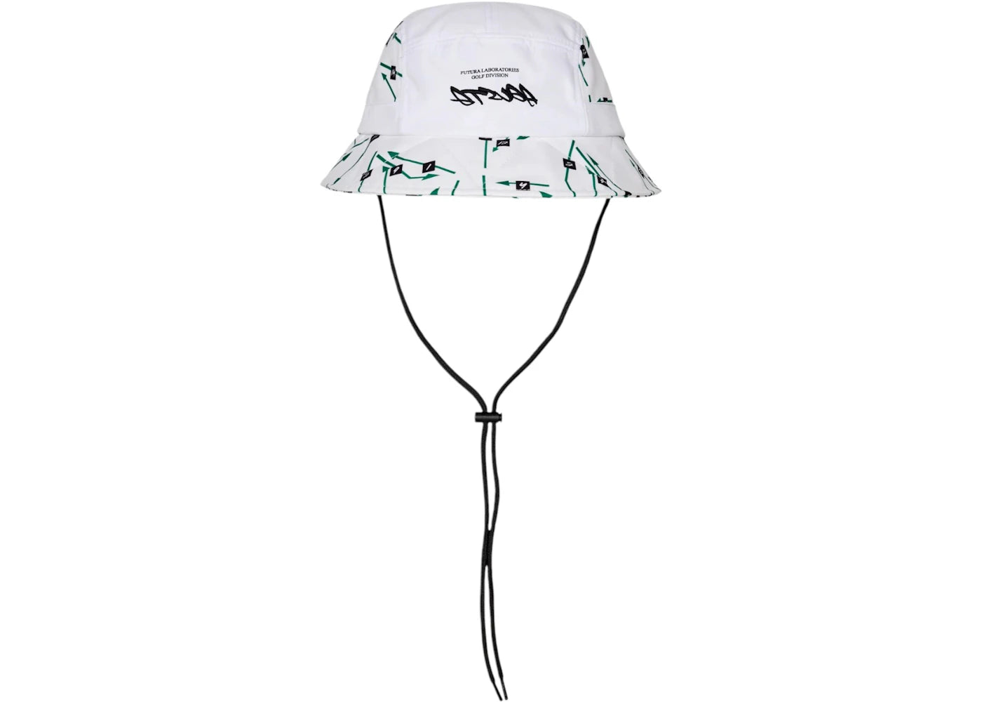 Malbon Golf x Futura Tag Bucket Hat White