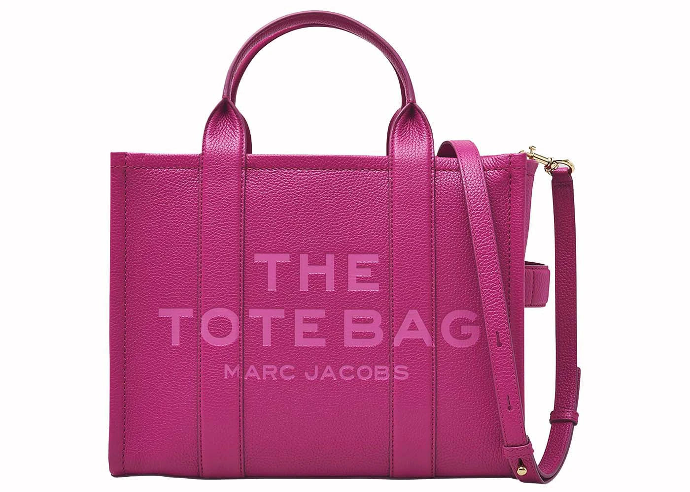 Marc Jacobs The Leather Medium Tote Lipstick Pink