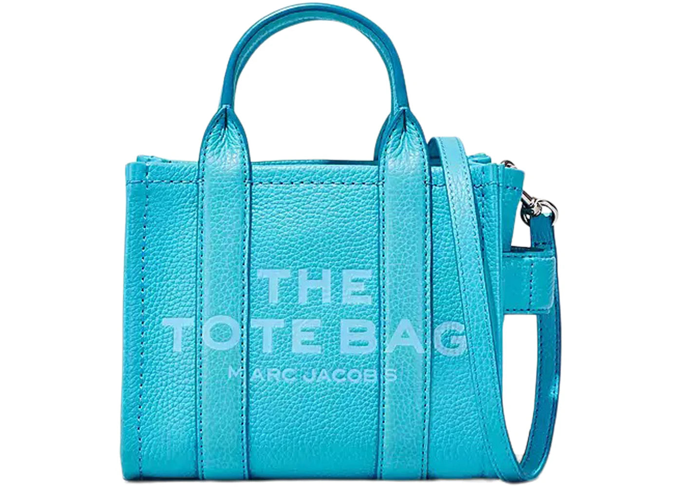 Marc Jacobs The Leather Micro Tote Bag Pool