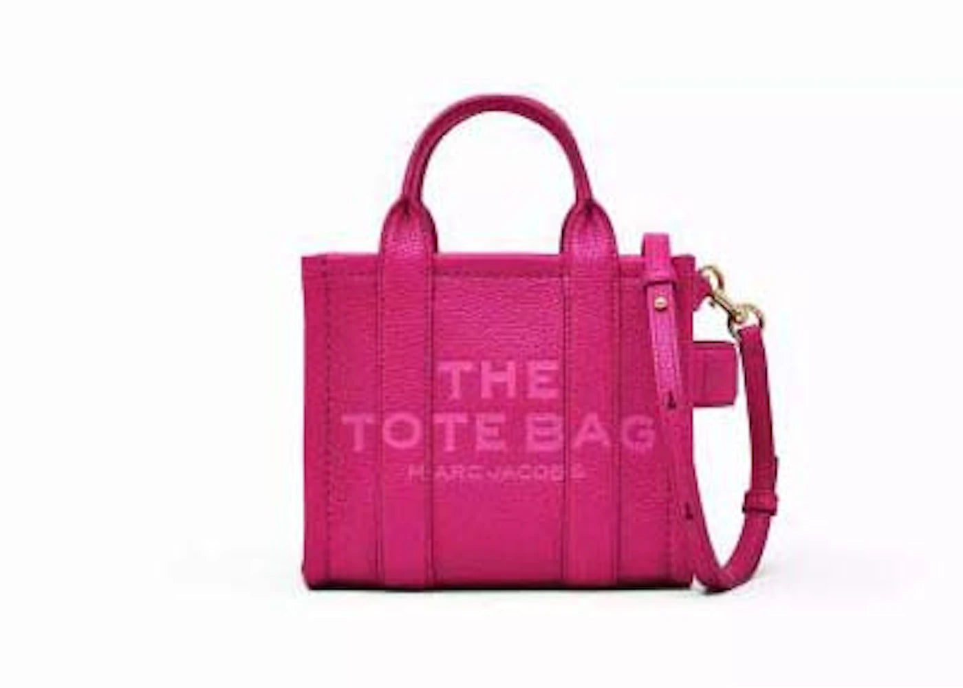 Marc Jacobs The Leather Crossbody Mini Tote Bag Lipstick Pink