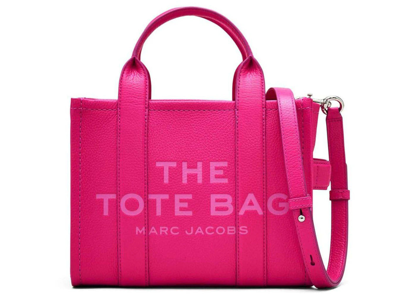 Marc Jacobs The Leather Small Tote Bag Hot Pink