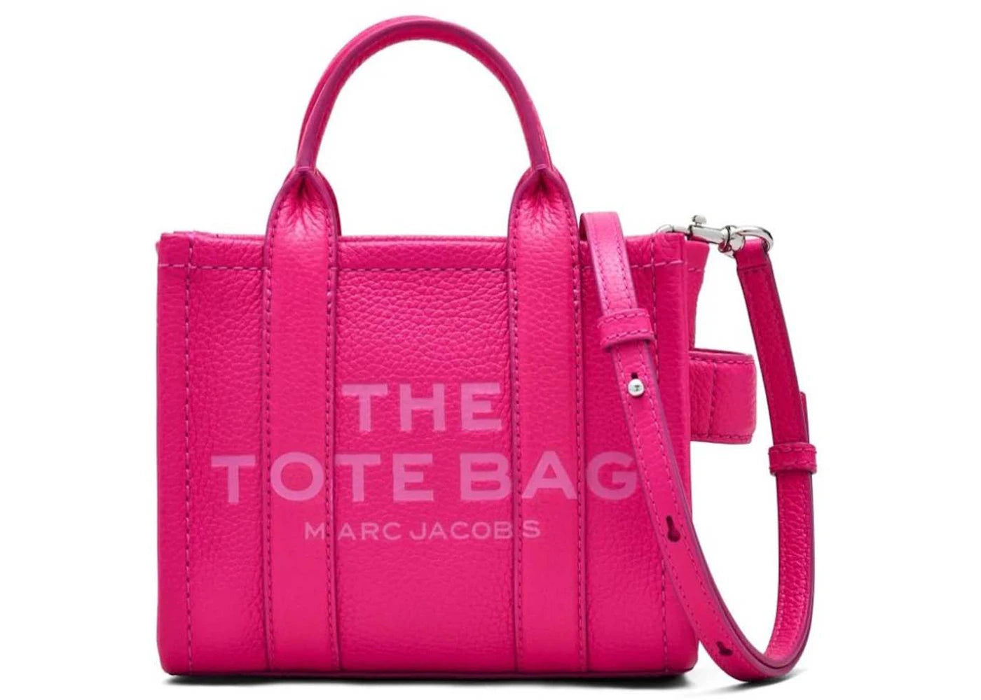 Marc Jacobs The Mini Tote Leather Hot Pink