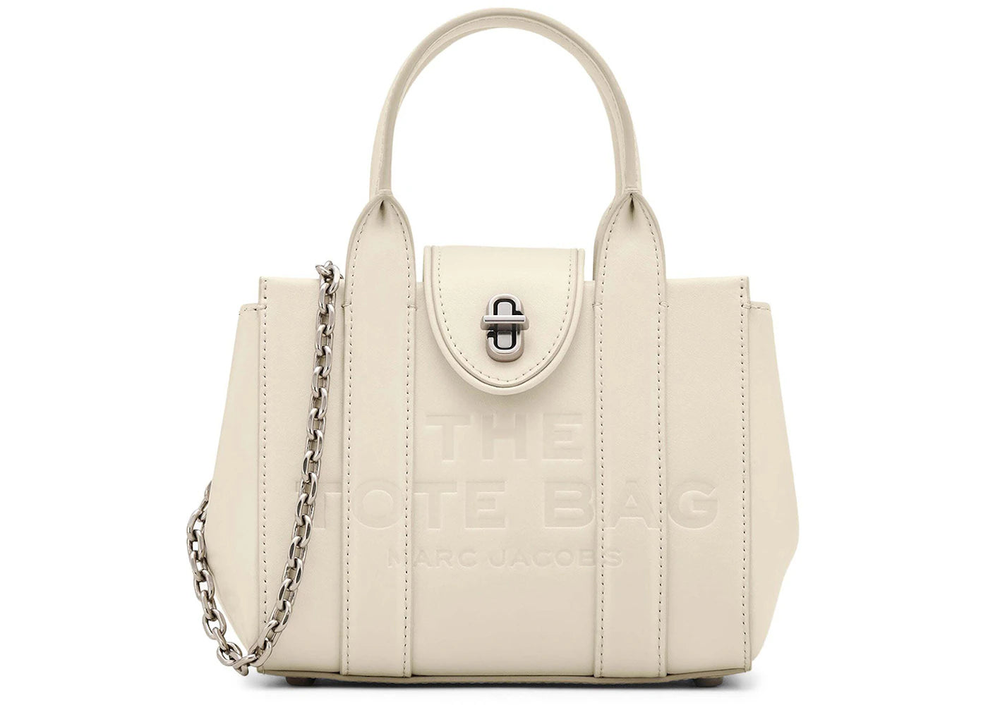 Marc Jacobs The Mini Tote Turn Lock Cloud White