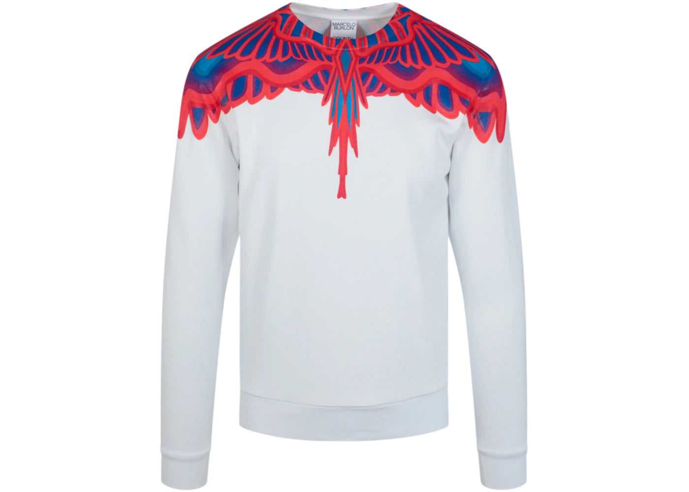 Marcelo Burlon Curves Wings Crewneck Sweatshirt White